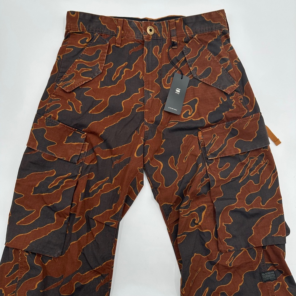 G-Star Raw R-3N Regular Straight Cargo Pants Rodeo Island Camo Ripstop 29x32 NEW